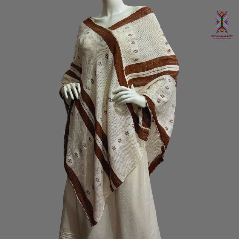 Blusa Quechquémitl Artesanal Amuzga